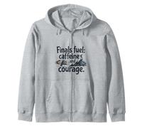 Finals Fuel Caffeine and Courage Student Exam Motivation Sweat à Capuche