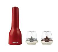 FinaMill GP813437-111SAN Ensemble de moulins à épices USB, plastique, rouge sangria