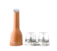 FinaMill Moulin à poivre et moulin à épices primé en un, mouture réglable, éléments de broyage en céramique, opération One Touch avec lumière LED, comprend 2 capsules ProPlus à changement rapide