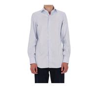 Finamore - Camicia in cotone micro quadretto linea Milano - Homme - Chemises - Bleu - Taille: XL