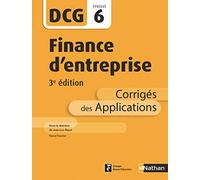 Finance d'entreprise - DCG 6 - Corrigés