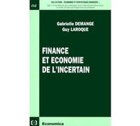 Finance et economie de l'incertain Gabrielle Demange (Auteur)