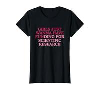 Financement pour la Recherche Scientifique Funny Gen Z Meme Scientist T-Shirt Graphique avec Valeur, Femme, Noir, L