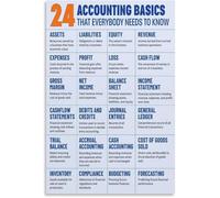 Financial Accounting Basics Educational Poster Asset Liability Equity Chart Canvas Print High