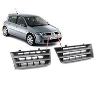 FINAO AUTOPARTS® - 2 x Grilles de calandre noires droite et gauche pour Megane 2 II Phase I
