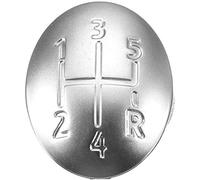 FINAO AUTOPARTS Pastille du pommeau de levier de vitesses argent ovale pour Renault | Installation facile et qualité OEM