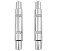 FINBe Lot de 2 rallonges de fil de guitare TRS stéréo de 6,35 mm vers connecteur jack femelle adaptées pour étendre les haut-parleurs d'instruments de guitare, micro, fils de haut-parleur (6,35 mm)