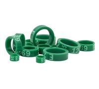FINCA CASAREJO Anneaux d'identification pour Oiseaux | Lot de 25 pièces 2025 pour Les Pattes des Oiseaux tels Que Les perruches, etc. | Diamètre 7 mm | Couleur Verte, Lettre E