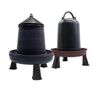 FINCA CASAREJO Pack Mangeoire 8 Kg + Abreuvoir 10 L pour Poules - Mangeoire et Abreuvoir avec Pieds - Plastique Recyclé