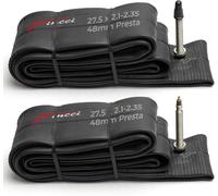 Fincci Chambre a Air 27.5 x 2,1 x 2.2 x 2.3 x 2.35 Pouces - Paire Chambres à Air Velo 27.5 avec Valve Presta 48mm pour Montagne & Hybrid & Electrique & Route Vélos, VTT Homme Adulte, Pack 2