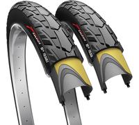 Fincci Gravel Pneus 700 x 40c - Paire Pliable Tire 28 x 1.6 Pouces avec Protection Anti Crevaison 1mm, 42-622 60 TPI pour Électrique & Route & de Ville & VTT Velo, Tournée Bicyclette - Pack of 2