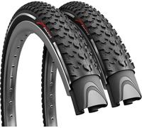 Fincci Oncamp Pneu 27.5 x 2.10 Pouces - Paire Pliable Réfléchissant Pneus 27.5 pour VTT, Mountain Bike, Montagne Vélo, Velo de Course, e Bicyclette - Un Paquet de 2 Bike Tires 27.5"