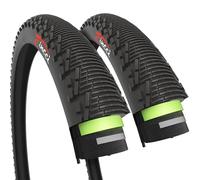 Fincci Paire Pneus Pliants 26x1.95 Pouces 53-559 Hybride Antiponcture 3mm 27TPI pour VTT Route Montagne Bicyclette 26" (Paquet de 2)