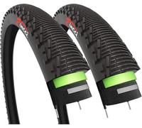 Fincci Paire Pneus Pliants 26x1.95 Pouces 53-559 Hybride Antiponcture 3mm 60TPI pour VTT Route Montagne Bicyclette 26" (Paquet de 2)