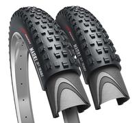 Fincci Paire Pneus VTT 27.5 x 2.35 Pouces 60-584 Pliable Pneu Velo Maori pour VTC Montagne Fuoristrada Vélo Bicyclette avec 27.5x2.35 Pneu - Un Paquet de 2