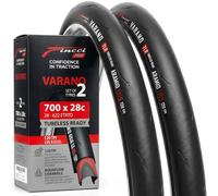 Fincci Pneu 700x28c 28-622 Tubeless Pliable 120 TPI avec Protection Aramid | Pneu 700x28c 28-622 Route avec 120 TPI et Protection Anti-Crevaison Aramid pour une Pression de 80-110 PSI - Lot de 2