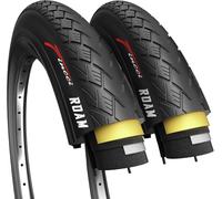 Fincci Pneu Velo 700x38c - Paire Pliable Pneus 28, 40-622 avec Protection Antiponcture Anti-Crevaison 1 mm pour Vélo de Route, VTT Montagne Adulte Velo électrique, Tournée Bicyclette - Un Paquet de 2