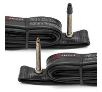 Fincci Velo Chambre a Air 700 x 18c 23c 25c 28c 30c 32c - Pair Chambres à Air 28" 60 mm avec Presta Valve, pour Vélo de Course, Route, Gravel, de Ville, Vintage, Assistance électrique Homme & Femme