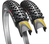 Fincci Velo Pneu 27.5 x 2.25 Pouces - Paire Pliable VTT Tire 57-584 avec 1mm Nylon Protection Anti Crevaison, 60 TPI pour VTC, Montagne & Hybrid & Electrique Vélo, VTT Tout Terrain, vélo de Ville