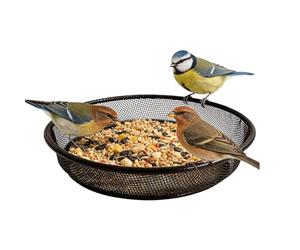 Finch Feeders For Outside | Mesh Food Plate - 17.5×16.3×3.3cm Rust-proof Metal Bird Tray Feeder - For Sparrow Lovebird Park Courtyard Terrace Garden Patio Backyard Porch Deck