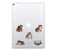 FINCIBO Lot de 5 autocollants amovibles en vinyle pour iPad, MacBook, ordinateur portable (ou toute surface plane) Motif bouledogue anglais