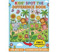 Find 5 Differences for Kids: Fun Spot the Difference & Coloring Book: 20 Cute Puzzles to Color and Solve | Brain Games for Boys & Girls Ages 4-8