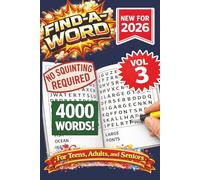 FIND-A-WORD Search- New for 2026! 4000 Words-NO SQUINTING REQUIRED! VOL 3: FIND-A-WORD Puzzle book for all ages. Great for vacation, holidays at home, or other free time! 6X9 FORMAT