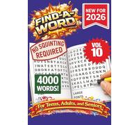 FIND-A-WORD Search Puzzle Book- New for 2026! 4000 Words-NO SQUINTING REQUIRED! VOL 10: FIND-A-WORD Search Puzzle book for all ages. Puzzles to keep ... at home, or other free time! 6x9 Format.