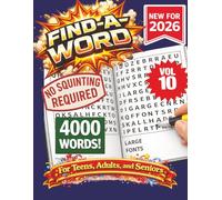 FIND-A-WORD Search Puzzle Book- New for 2026! 4000 Words-NO SQUINTING REQUIRED! VOL 10: Puzzles to keep you entertained for hours. Great for vacation, ... at home, or other free time! 8.5x11 Format.