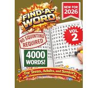 FIND-A-WORD Search Puzzle Book- New for 2026! 4000 Words-NO SQUINTING REQUIRED! VOL 2: Puzzles to keep you entertained for hours. Great for vacation, ... at home, or other free time! 8.5x11 Format.