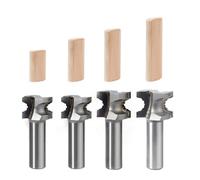 FIND BUY TOOL Mèches de défonceuse Jeu d'outils pour Festool Domino Tenons - Carbure de tungstène - Coupe droite - 4 pièces (5 mm, 6 mm, 8 mm, 10 mm) - Mèches de défonceuse Festool Domino