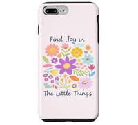 Find Joy in The Little Things Affirmation Florale de Printemps Coque pour iPhone 7 Plus/8 Plus
