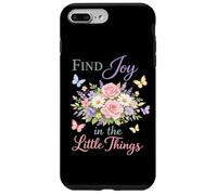 Find Joy in The Little Things Affirmation Florale de Printemps Coque pour iPhone 7 Plus/8 Plus