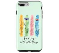 Find Joy in The Little Things Affirmation Florale de Printemps Coque pour iPhone 7 Plus/8 Plus