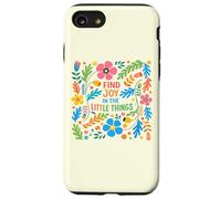 Find Joy in The Little Things Affirmation Florale de Printemps Coque pour iPhone SE (2020) / 7/8