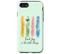 Find Joy in The Little Things Affirmation Florale de Printemps Coque pour iPhone SE (2020) / 7/8