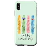 Find Joy in The Little Things Affirmation Florale de Printemps Coque pour iPhone XS Max