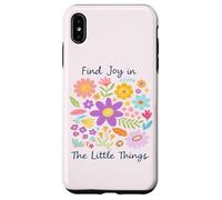 Find Joy in The Little Things Affirmation Florale de Printemps Coque pour iPhone XS Max