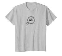 Find Joy Loupe inspirante T-Shirt, Enfant, Argent, 3 Ans