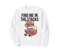 Find Me in Stacks Club de Lecture Fox Reading Book Club Sweatshirt