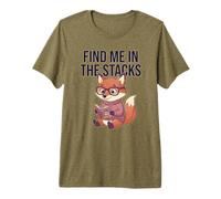 Find Me in Stacks Club de Lecture Fox Reading Book Club T-Shirt Haut de Gamme