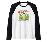 Find Me in The Mountains Nature is My Happy Place (Graphique) Manche Raglan