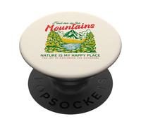 Find Me in The Mountains Nature is My Happy Place (Graphique) PopSockets PopGrip Adhésif