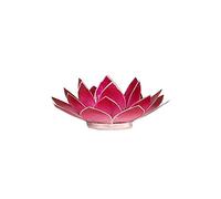 Find Something Different Photophore Lotus en Coquille de Capiz Rose et Argent