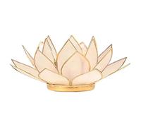 Find Something Different Photophore Lotus pour Bougie Chauffe-Plat Coquille de Capiz Naturel