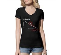 Find X Funny Math Problem Meme Peter Parker Sarcastic Geek Humor Fan Gift No Way Home Meme Funny Spider Verse Fan Gift T-Shirt Femme Col en V Noir Size M