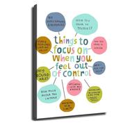 Find Your Focus Mental Health Guide Poster Wall Art for Calm Space(Framed,12x18inch(30x45cm))