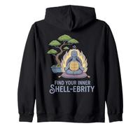 Find Your Inner Shell-ebrity Yoga Pun Boîte de méditation Tortue Sweat à Capuche