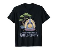 Find Your Inner Shell-ebrity Yoga Pun Boîte de méditation Tortue T-Shirt