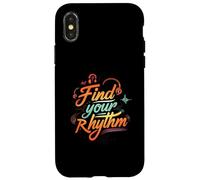 Find Your Rhythm Music Headphones Lover Coque pour iPhone X/XS